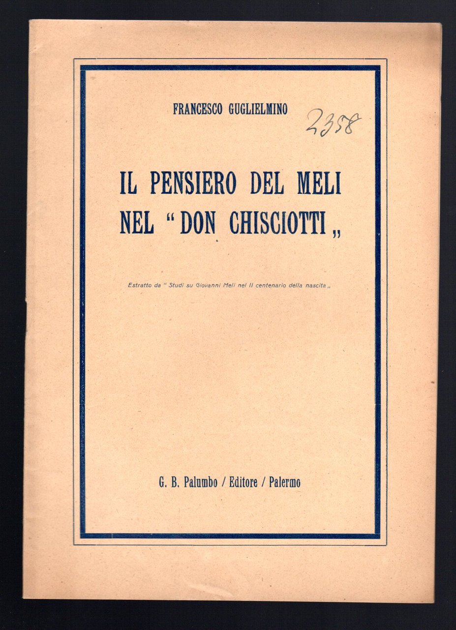 Il pensiero del Meli nel "Don Chisciotti"