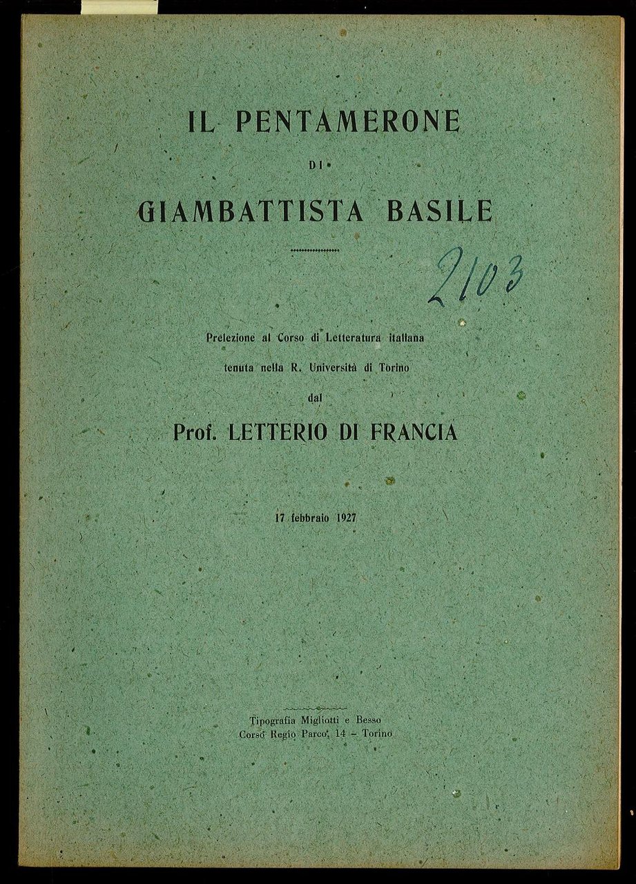 Il Pentamerone di Giambattista Basile