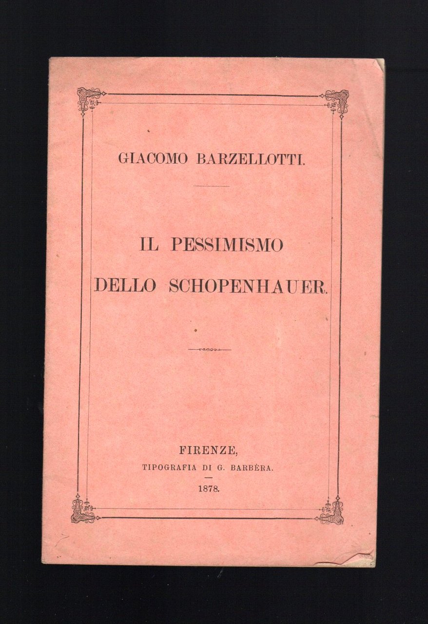Il pessimismo dello Schopenhauer