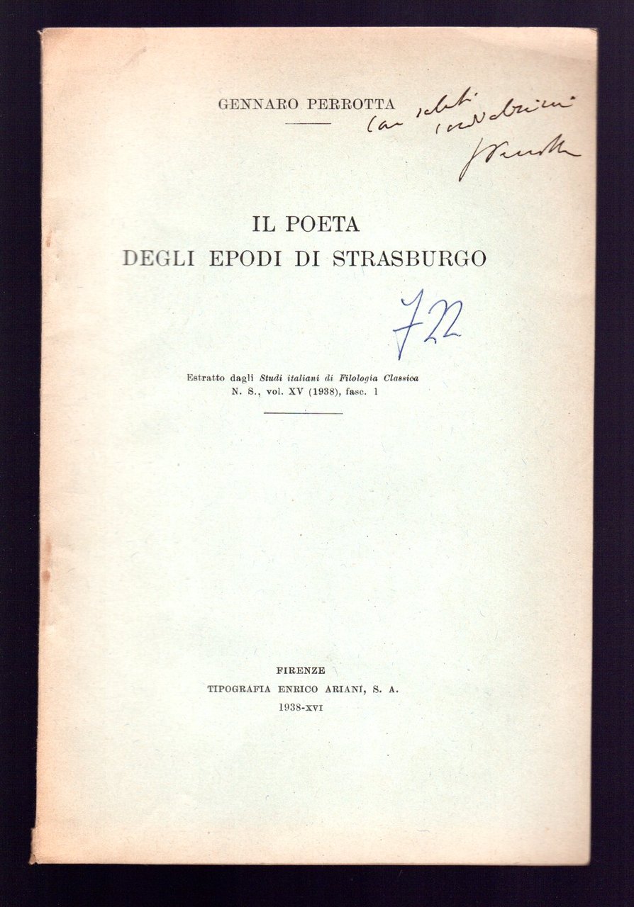 Il poeta degli Epodi di Strasburgo