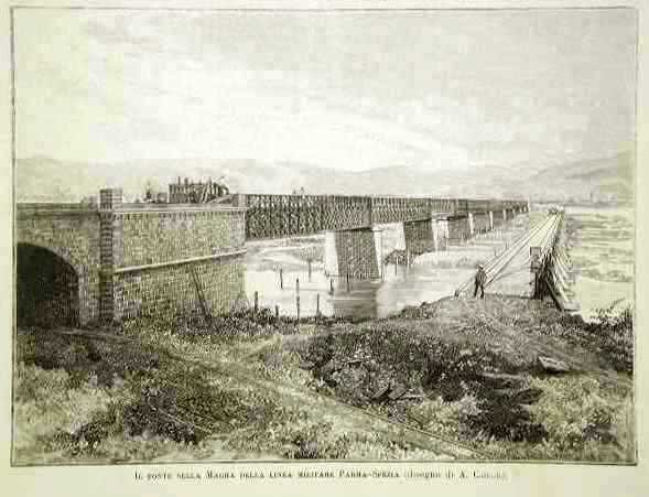Il ponte sulla Magra della linea militare Parma-Spezia