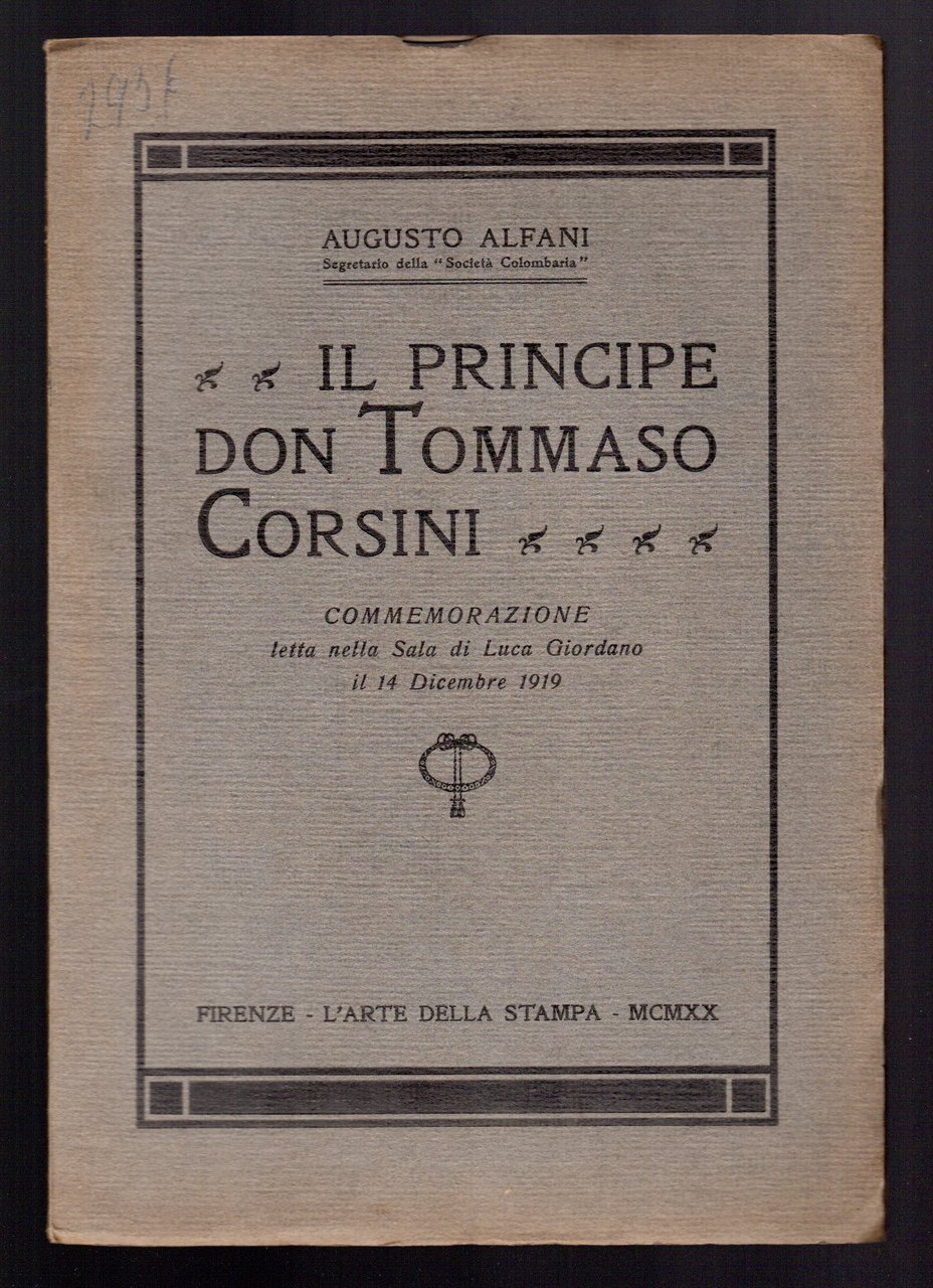 Il Principe Don Tommaso Corsini