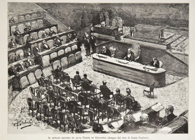 Il senato riunito in alta Corte di Giustizia
