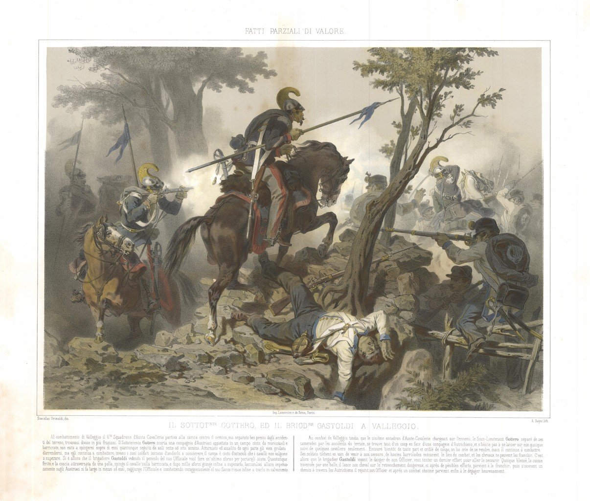 Il Sottot.nte Gottero ed il Brig.re Gastoldi a Valleggio