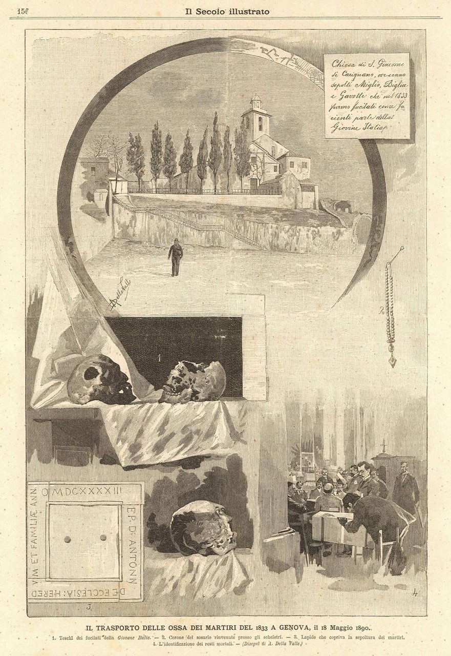 Il trasporto delle ossa dei martiri del 1833 a Genova, …