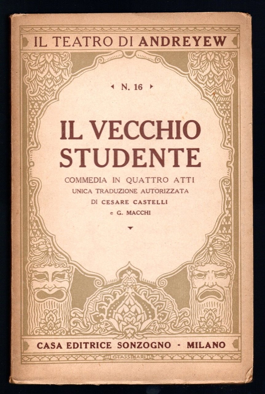 Il vecchio studente. Commedia in quattro atti