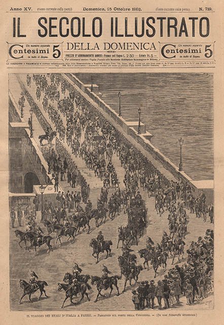 Il viaggio dei reali d’Italia a Parigi - Passaggio sul …