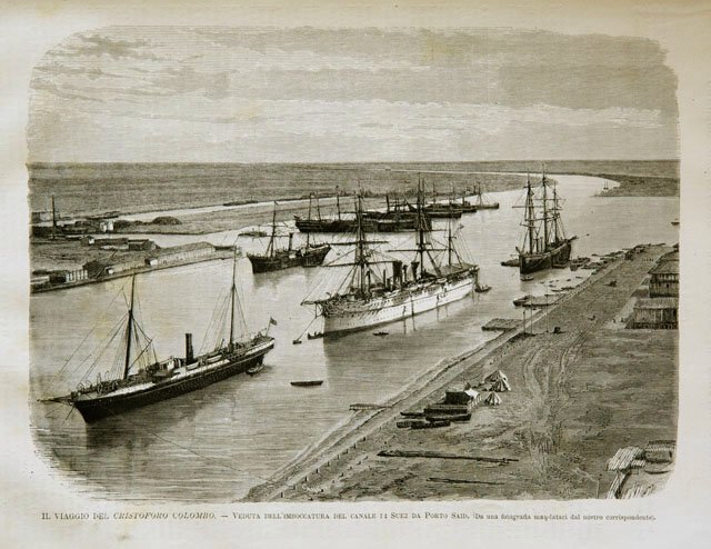 Il viaggio del Cristoforo Colombo.- Veduta dell’imboccatura del canale di …