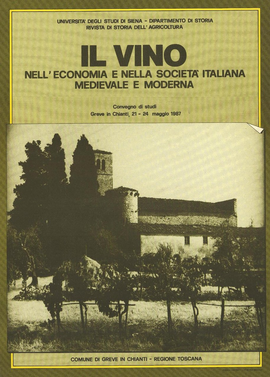 Il vino nell'economia e nella società italiana medievale e moderna