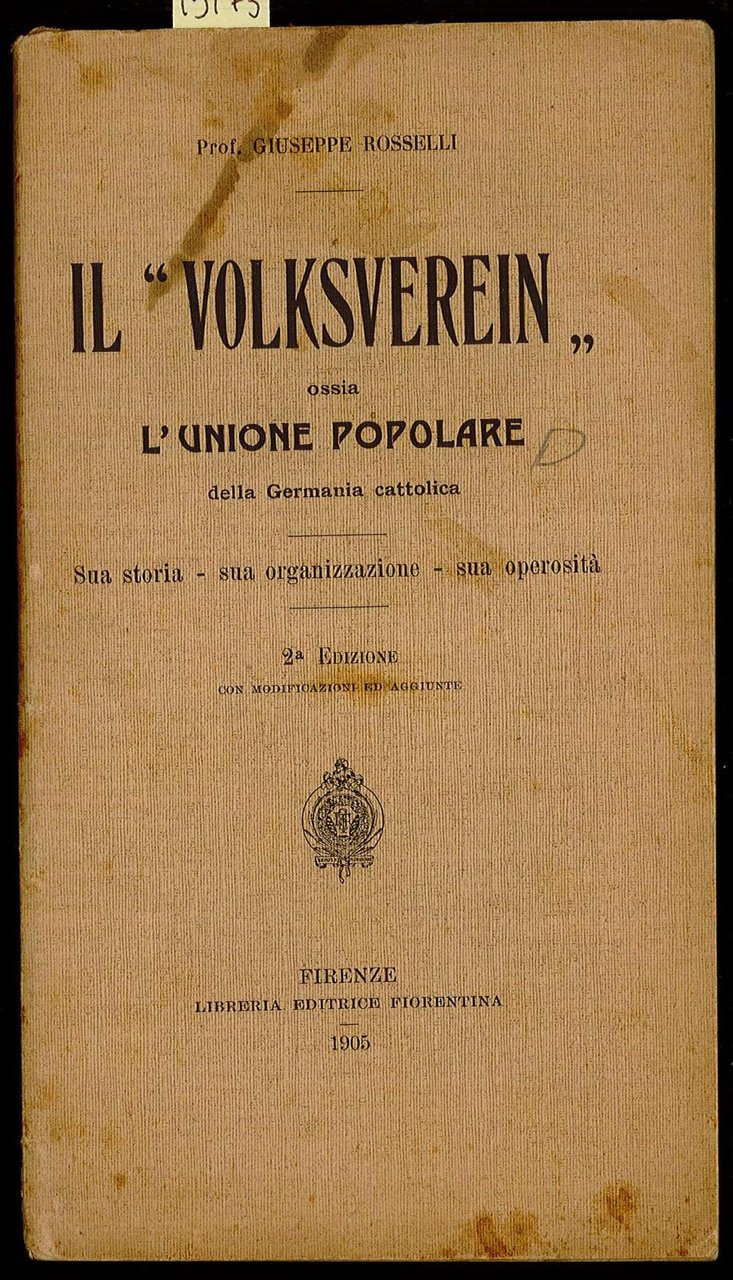 Il “Volksverein” ossia l'unione popolare della Germania cattolica