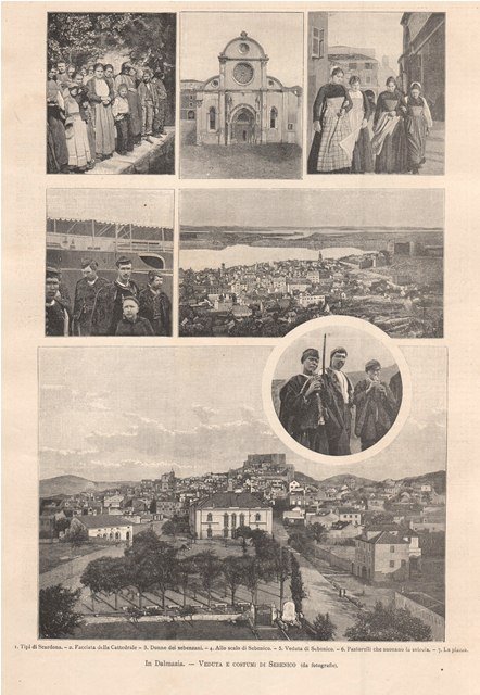In Dalmazia - Veduta e costumi di Sebenico