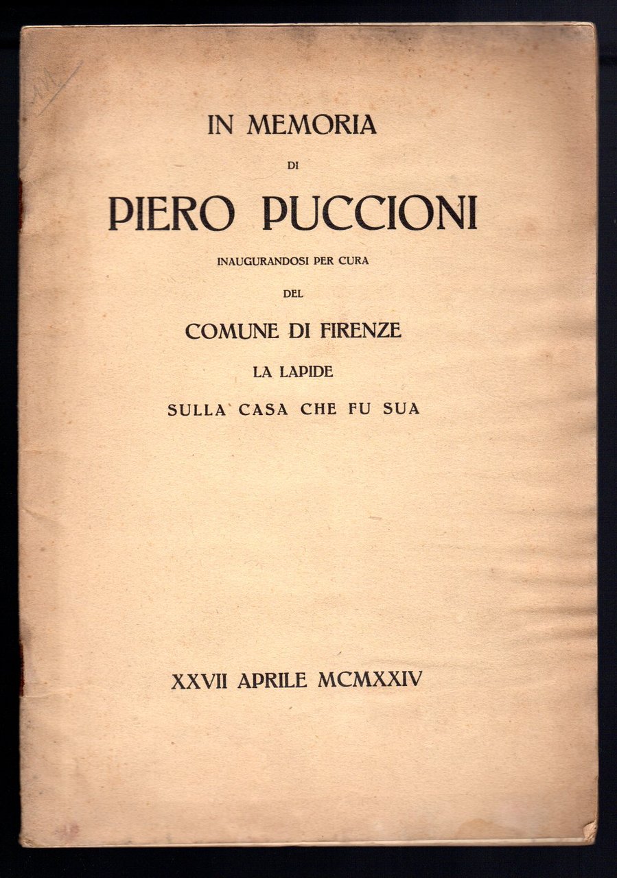 In memoria di Piero Puccioni