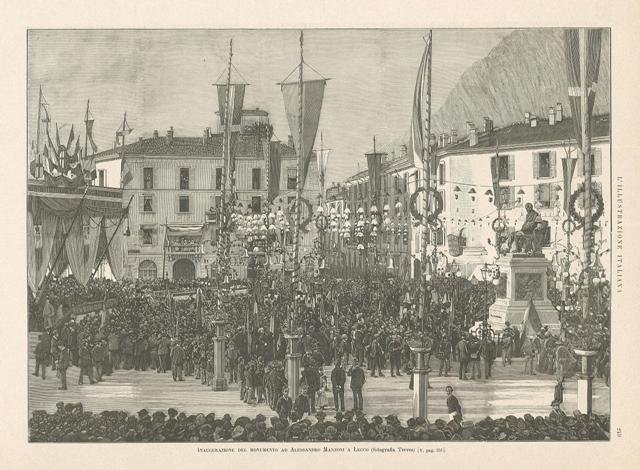 Inaugurazione del monumento ad Alessandro Manzoni a Lecco