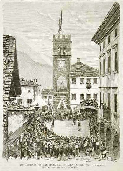 Inaugurazione del monumento Calvi a Cadore .