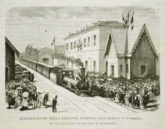 Inaugurazione della ferrovia d'Aquila .