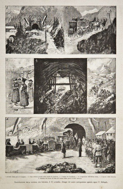 Inaugurazione della galleria dell’Arlberg, il 19 novembre. Profilo . Langen …