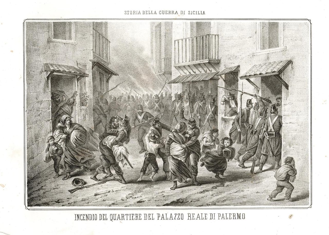 Incendio del quartiere del Palazzo Reale a Palermo | Immagine principale