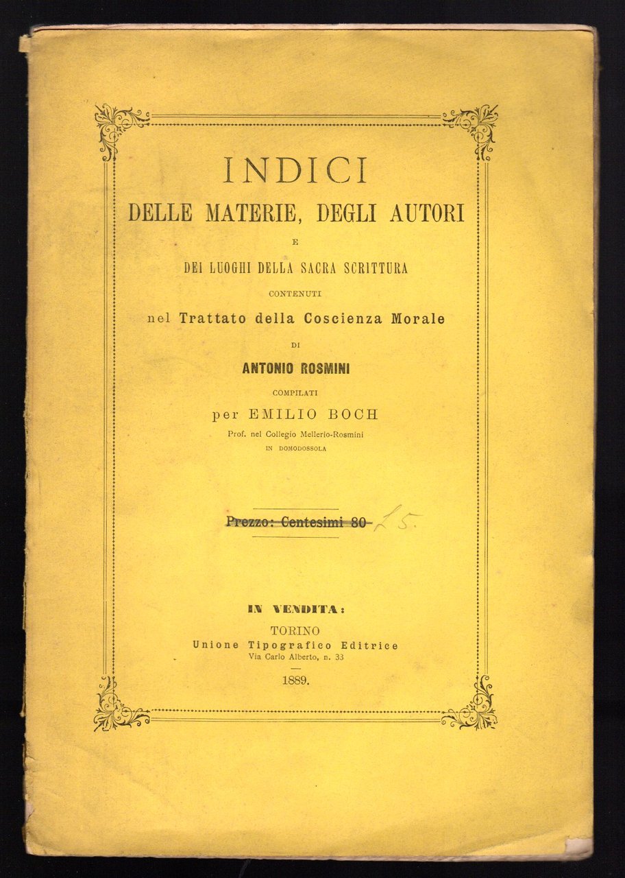 Indici delle materie, degli autori e dei luoghi della Sacra …