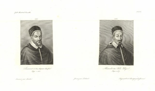 Innocent X (Jean-Baptiste-Panfili) Pape . - Alexandre VII (Fabio Chigi) …