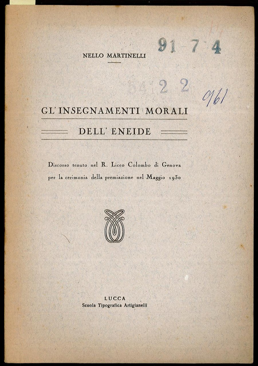 Insegnamenti morali dell’Eneide | Immagine principale