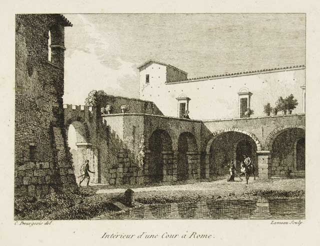 Intérieur d'une cour à Roma