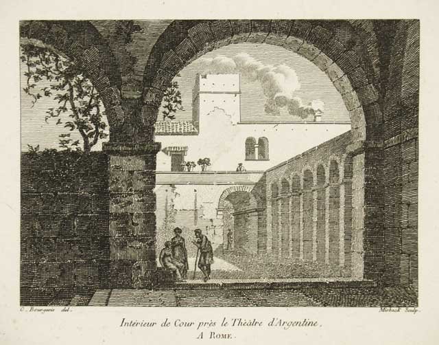 Intérieur de Cour près le Thèatre d'Argentine, a Rome