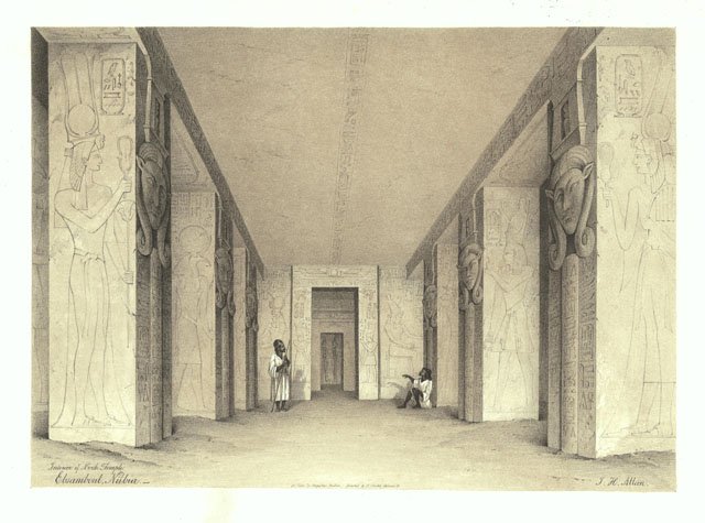 Interior of North Temple Ebsamboul Nubia