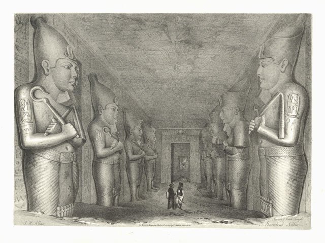 Interior of South Temple Ebsamboul Nubia