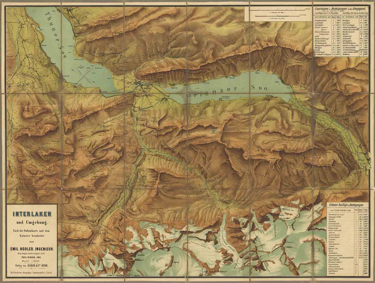 Interlaken und Umgebung Nach der Dufourkarte und dem kataster bearbeitet