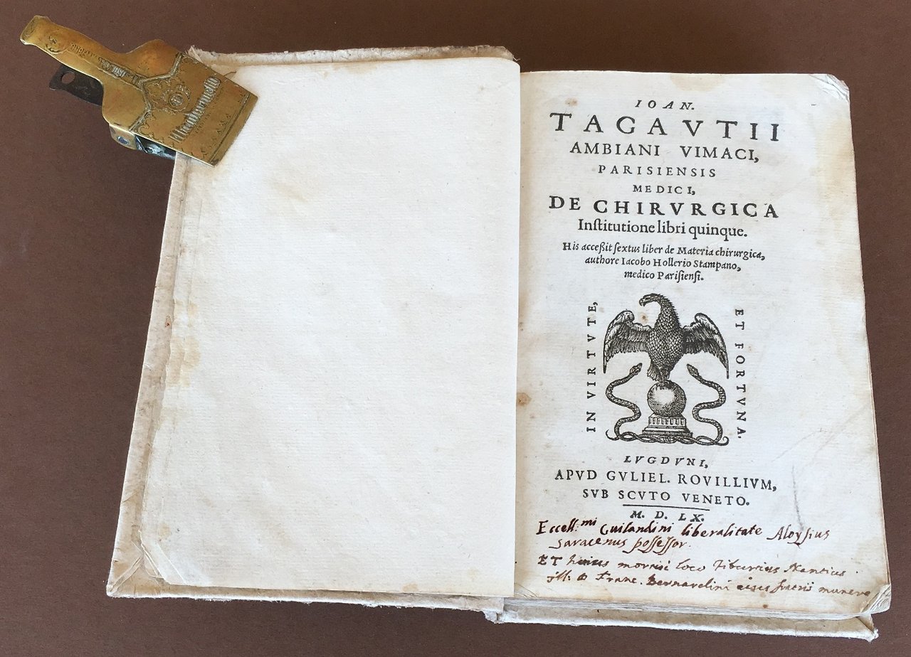 Ioan. Tagautii.De chirurgica institutione libri quinque. His accessit sextus liber …