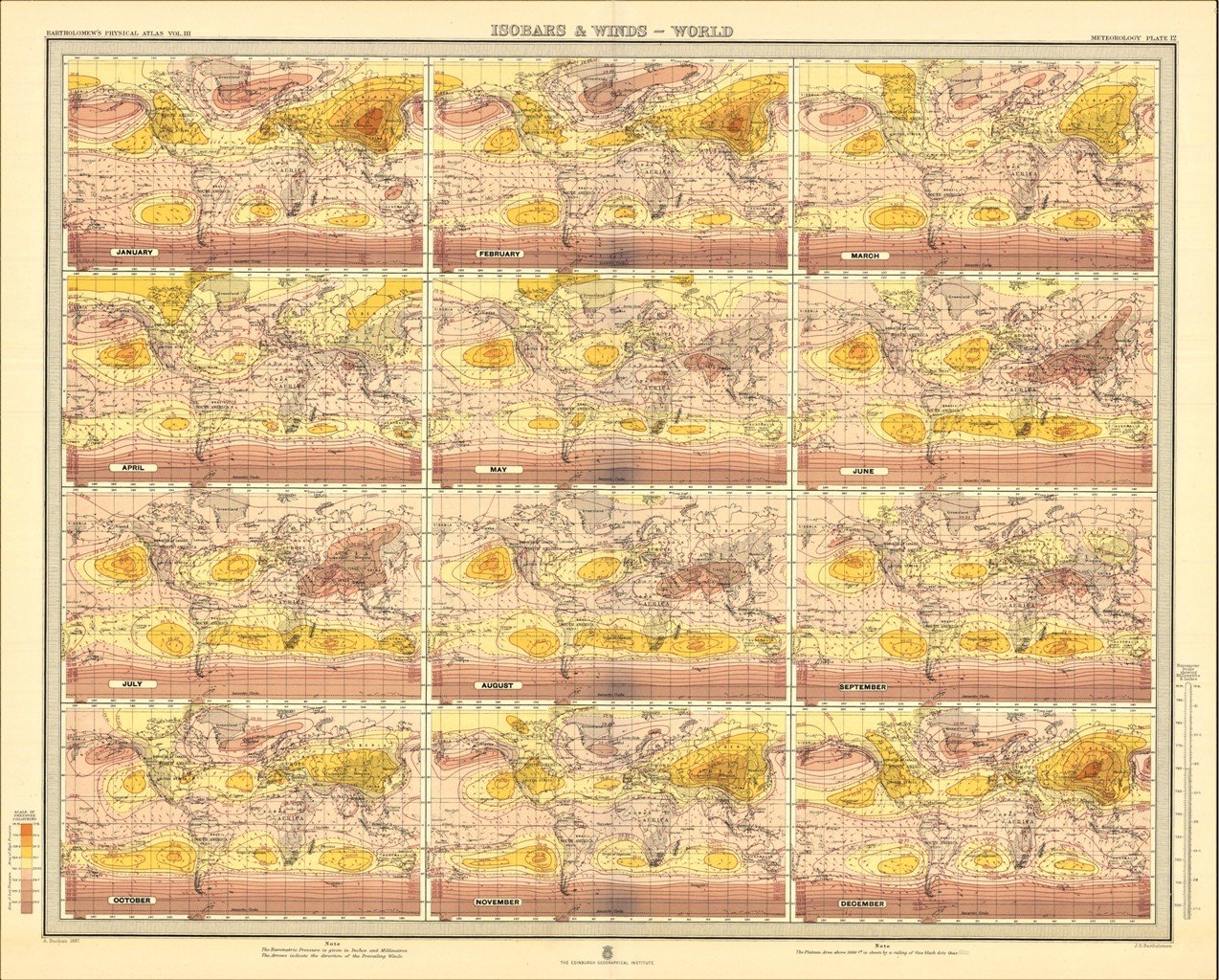 Isobars & Winds - World