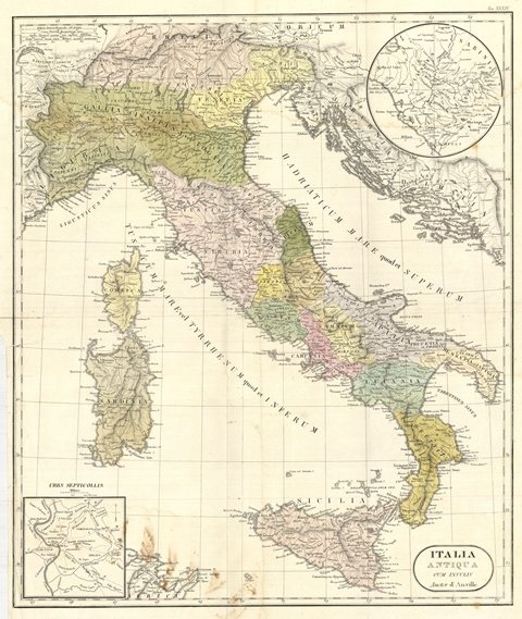 Italia Antiqua Cum Insulis Auctor d’Anville