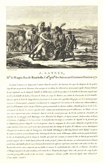 J. Lannes Mal de l’Empire, Duc de Montebello, Colel gènal …