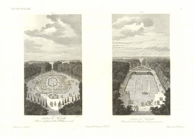 Jardins de Versailles ancien emplacement de l'Obelisque en 1700 - …