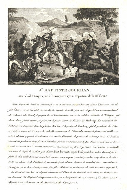 Jn Baptiste Jourdan Marèchal d’Empire, nè à Limoges en 1762. …