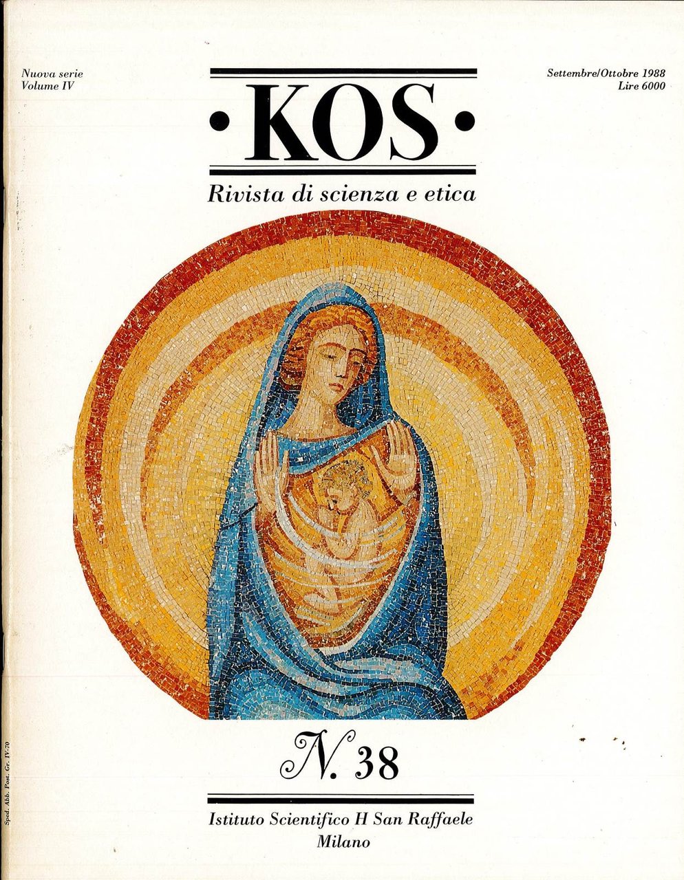 Kos Rivista di scienza e etica 38 1988 | Immagine principale