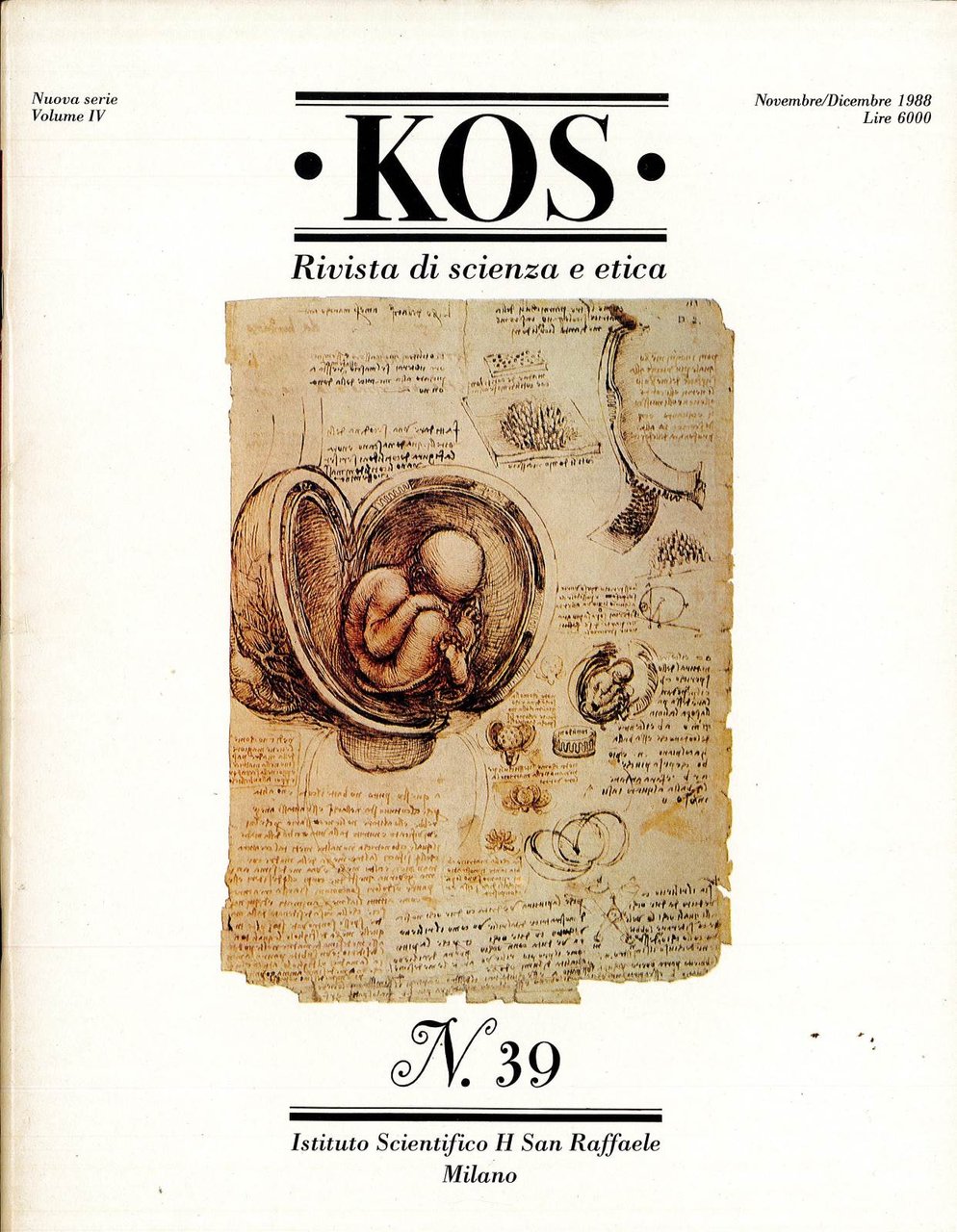 Kos Rivista di scienza e etica 39 1988 | Immagine principale