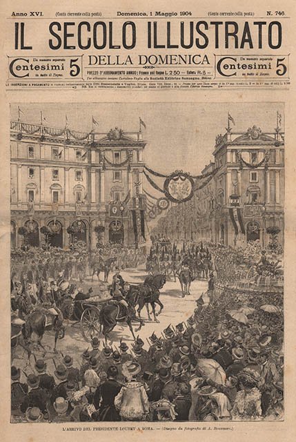 L’arrivo del presidente Loubet a Roma