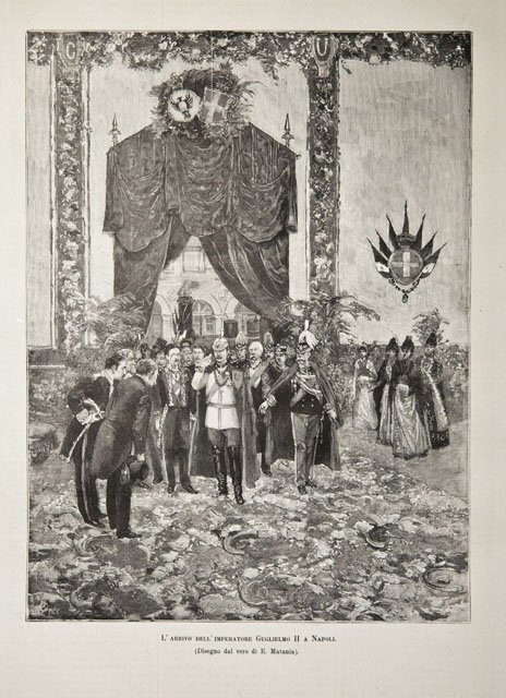 L’arrivo dell’imperatore Guglielmo II a Napoli