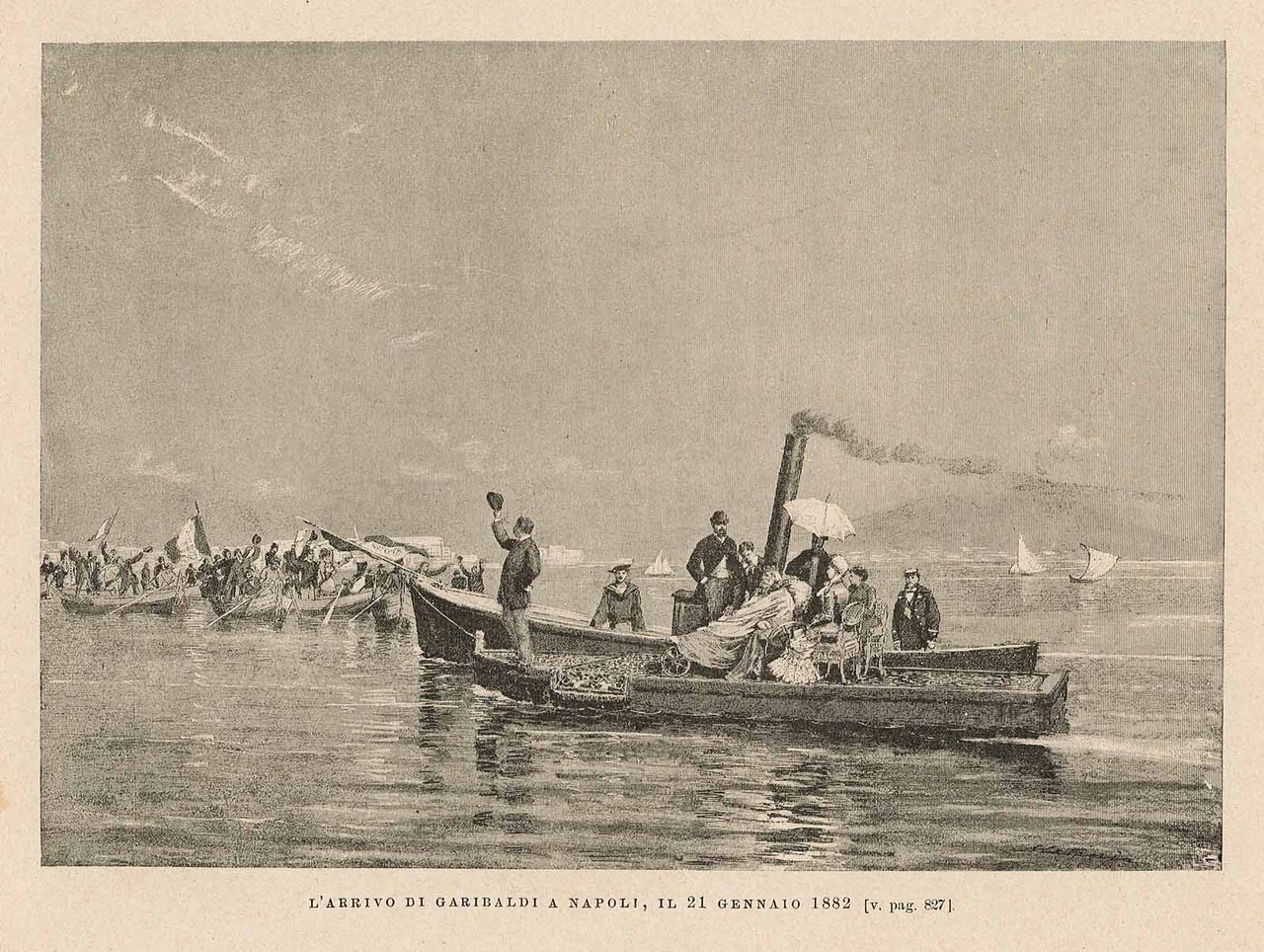 L'arrivo di Garibaldi a Napoli, il 21 gennaio 1882