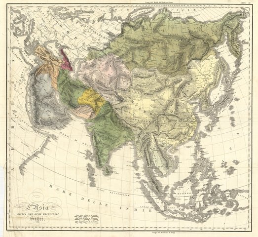 L’Asia Divisa nei Suoi Principali Stati