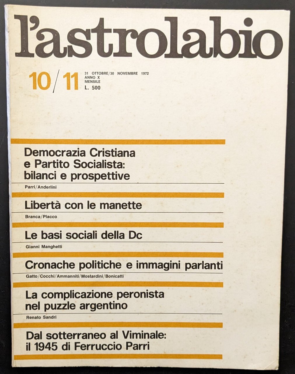 L'astrolabio 10/11 | Immagine principale