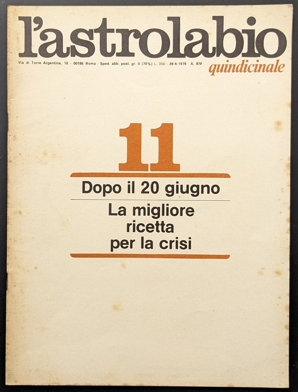 L'astrolabio 11 | Immagine principale