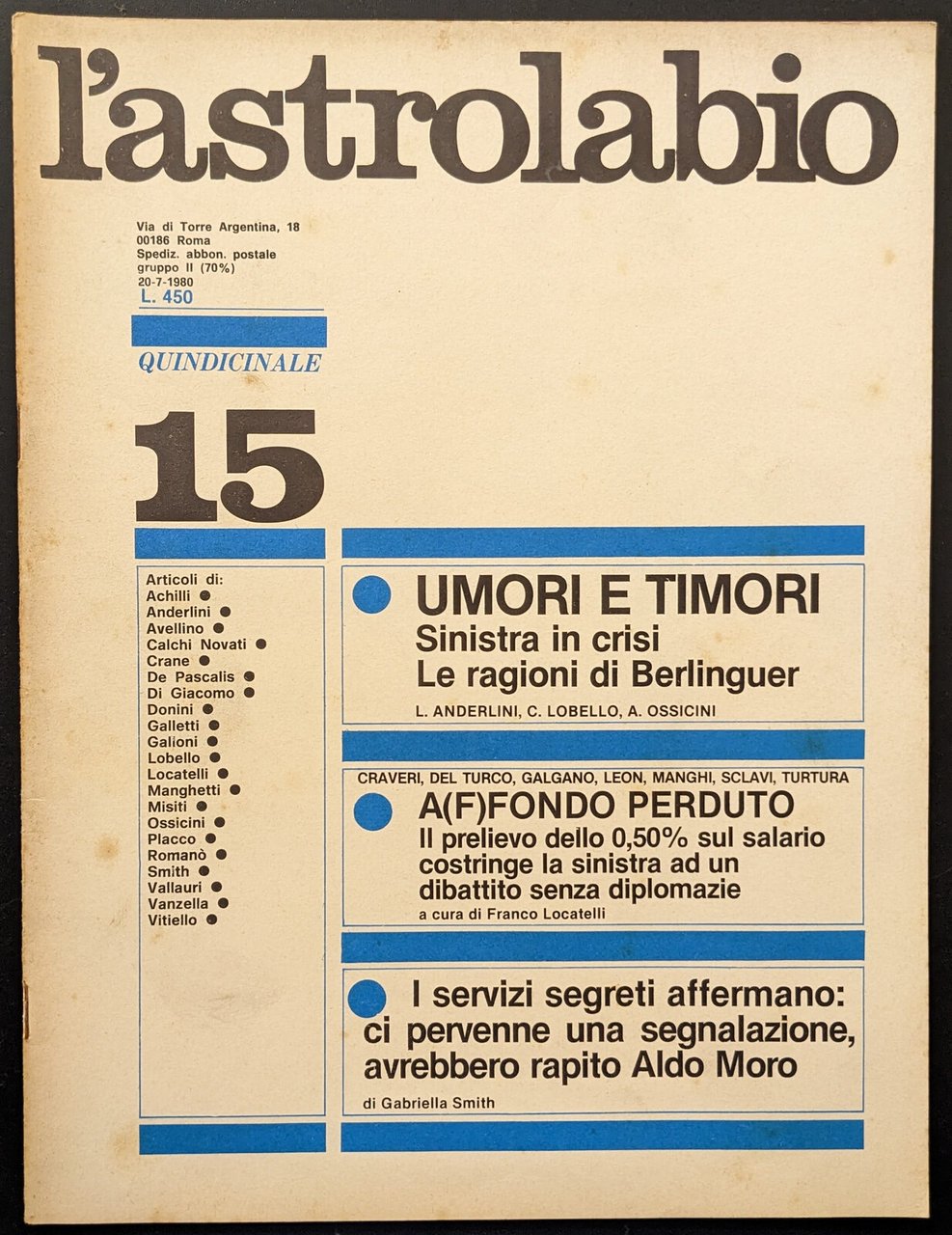 L'astrolabio 15 | Immagine principale