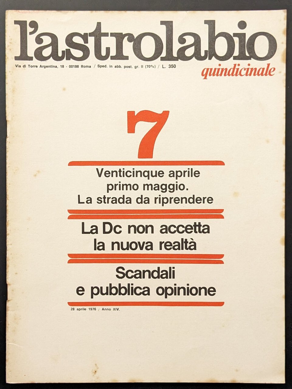 L'astrolabio 7 | Immagine principale