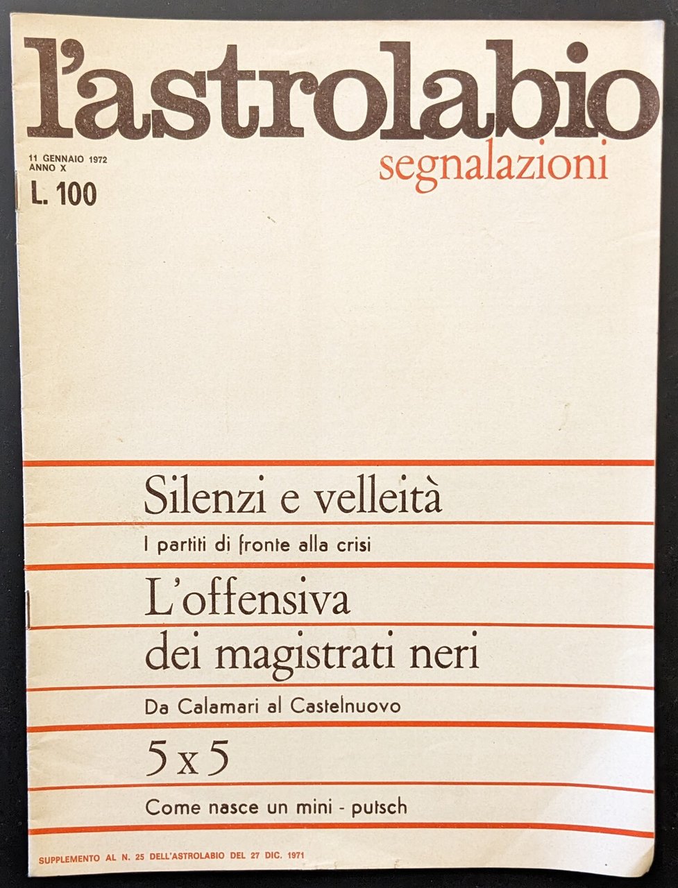 L'astrolabio. Segnalazioni | Immagine principale
