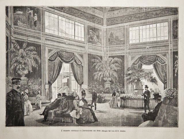 L’esagono centrale e l’esposizione dei fiori