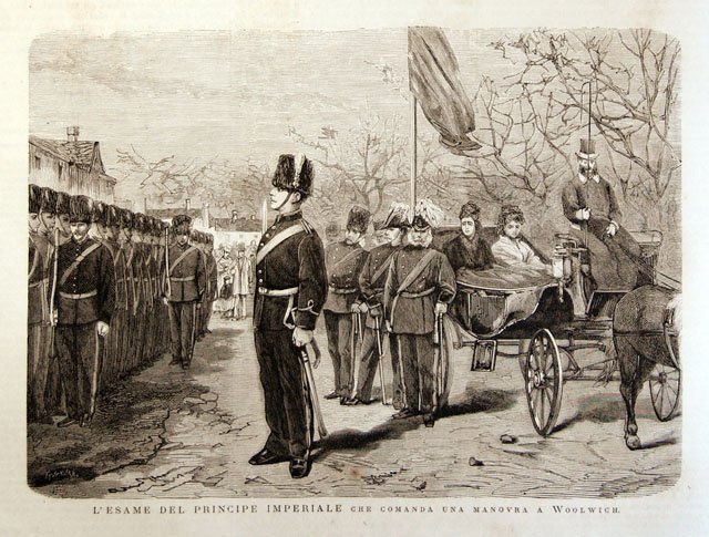 L’esame del principe Imperiale che comanda una manovra a Woolwich