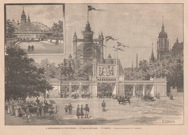L’Esposizione di Stoccolma - L’ingresso principale - Il viadotto