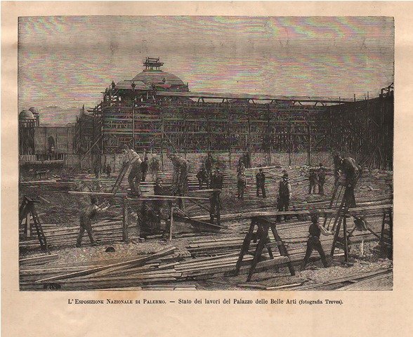 L'Esposizione Nazionale di Palermo - Stato dei lavori del Palazzo …